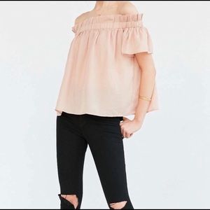 Off the shoulder blush top